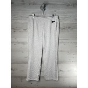 Calvin Klein Sweatpants Womens XL Gray Fleece Lounge Activewear Straight Leg